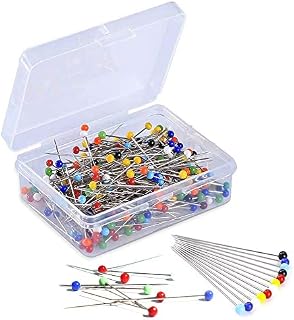 MINTHE Sewing Pins, 100 Pack, Pins Sewing, Dressmaking Pins, Sewing Pins Dressmaking, Sewing Pins Coloured Heads, Quilting Pins, Fabric Pins, Dress Making Pins, Loose Cover Pins, Head Pins