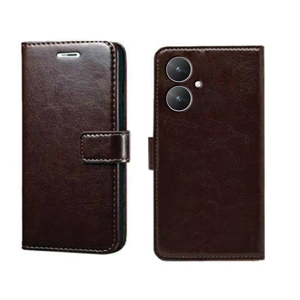 Inktree Poco M6 5G Flip Cover | Premium Leather Finish Flip Cover | with Card Pockets | Wallet Stand |Complete Protection Flip Cover for Poco M6 5G - Coffee (B0CRM3YRMQ) Amazon Price History, Amazon Price Tracker
