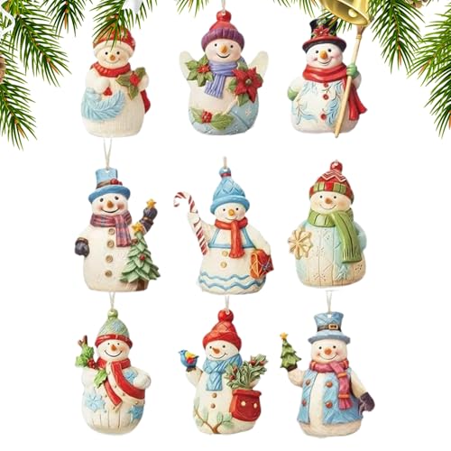 Weihnachtsmann Schneemann,Holz Deko Schneemann Set Figuren...