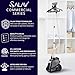 SALAV® Heavy Duty Smart Auto Shut-off Commercial Full-Size Garment Steamer, Beeping Alert when Water Runs out, Foot Pedal Control, XL 3L (101.5 oz) Tank, Navy with Accessories Pack