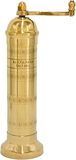 Alexander Home The Original European Salt and Pepper Mill 8” Brass Salt Mill