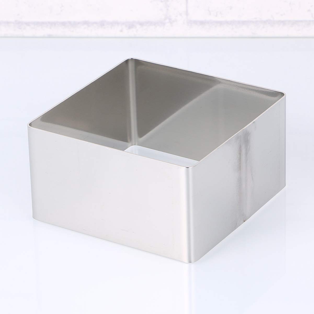 SOIMISS Stainless Steel Square Cake Ring Set 5 Inch Rectangle Pastry Mould for Baking Mousse Cake DIY Cooking Tool - Image 3