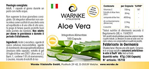 Aloë Vera 200:1 per dagdosering verrijkt met vitamine C - Veganistisch - 100 Capsules - Image 7