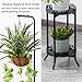 COPREE 2-tier Hanging Plant Stand, Space-Saving Iron Planter Shelves Flower Pot Organizer Rack Multiple Flower Pot Display Holder Shelf Indoor Outdoor Heavy Duty Planter Shelving Unit