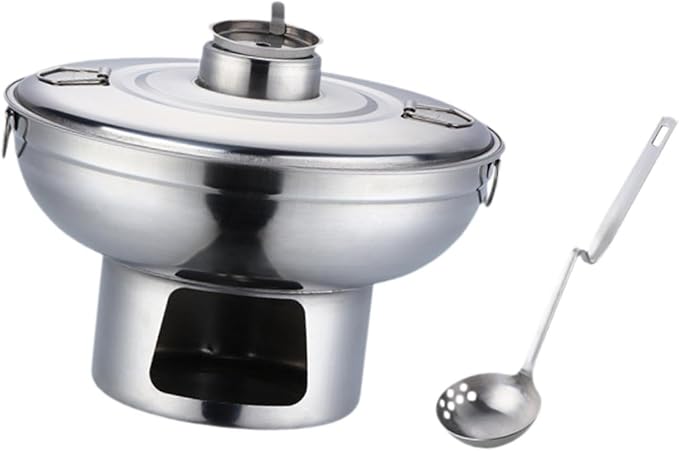 Olla de Alcohol para Camping con Tapa y Cuchara, Acero Inoxidable miniatura 6