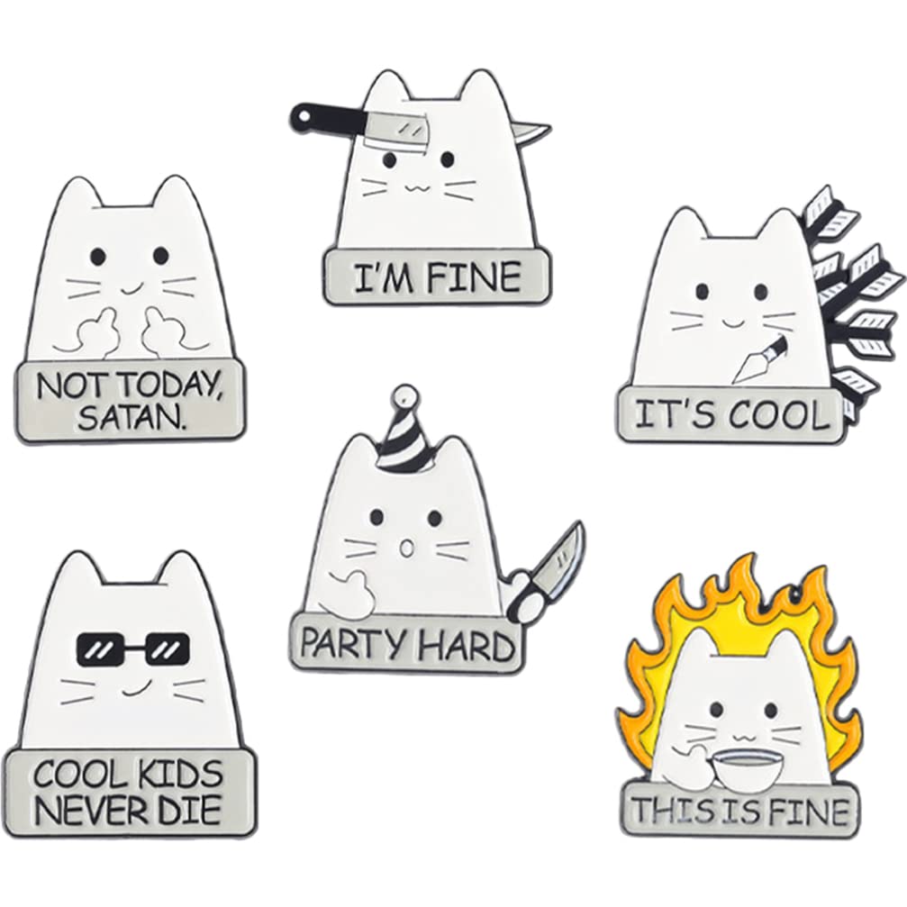 Épingles Pour Sacs à Dos, Motif Chat De Dessin Animé, Broche Pour Sac, Chapeau, Revers En Peinture émaillée Pour Vêtements, Cadeau – 9