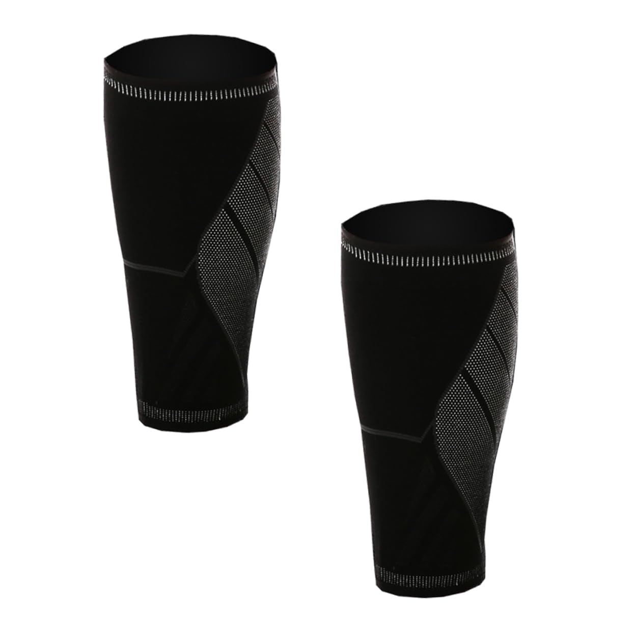 KOMBIUDA 2pcs Lightweight Lower Leg Support Sleeve for Sports Breathable Compression Pad for Basketball Football Badminton Ergonomic Design Non-skid Comfort Black