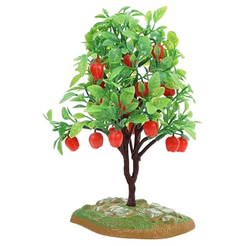 Toyvian Miniature Apple Tree Model for Diy Crafts and Diorama Landscape Decoration Realistic Small Simulation Tree for Train Railway Scenery and Home Office Display