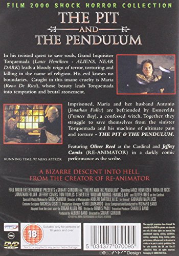 Pit and the Pendulum 1990 DVD (Reino Unido) para Noches de Cine de Terror 3