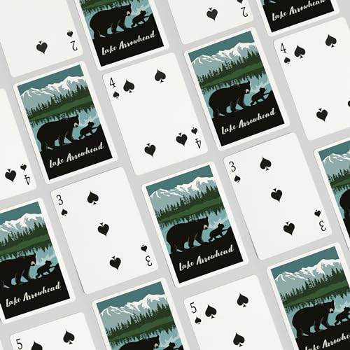 Naipes Lake Arrowhead Black Bear y Cub Poker miniatura 4