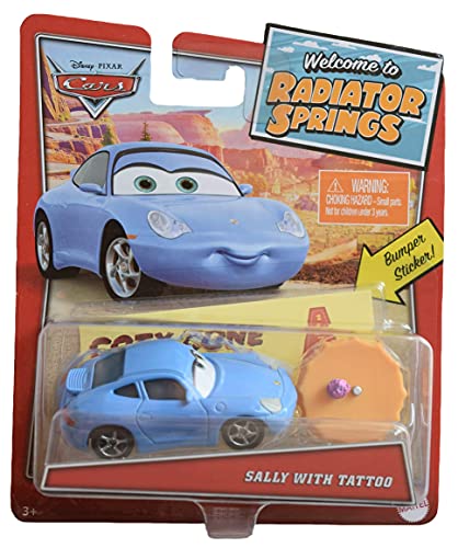 Pixar Disney Cars 1:55 Scale Sally with Tattoo, Welcome to Radiator Springs