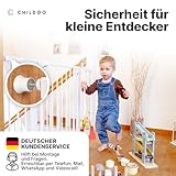 CHILDOO Wandschutzpads für Treppenschutzgitter ohne Bohren [inkl. Verlängerungsteilen, Anti-Rutsch] Elefantenfüße Babygitter Türschutzgitter Kindergitter Türgitter für Baby, Hunde | 2 Stück