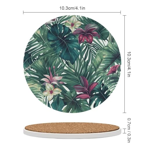 Dessous de verre ronds en céramique pour tasses à café et boissons