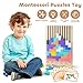 Wooden Montessori Russian Blocks Puzzle, 3D Stacking Brain Teaser Toy, Colorful Block Jigsaw Board Game, Educational Wooden Puzzle for Toddlers and Kids Ages 3–6, Learning Gift for Boys & Girls