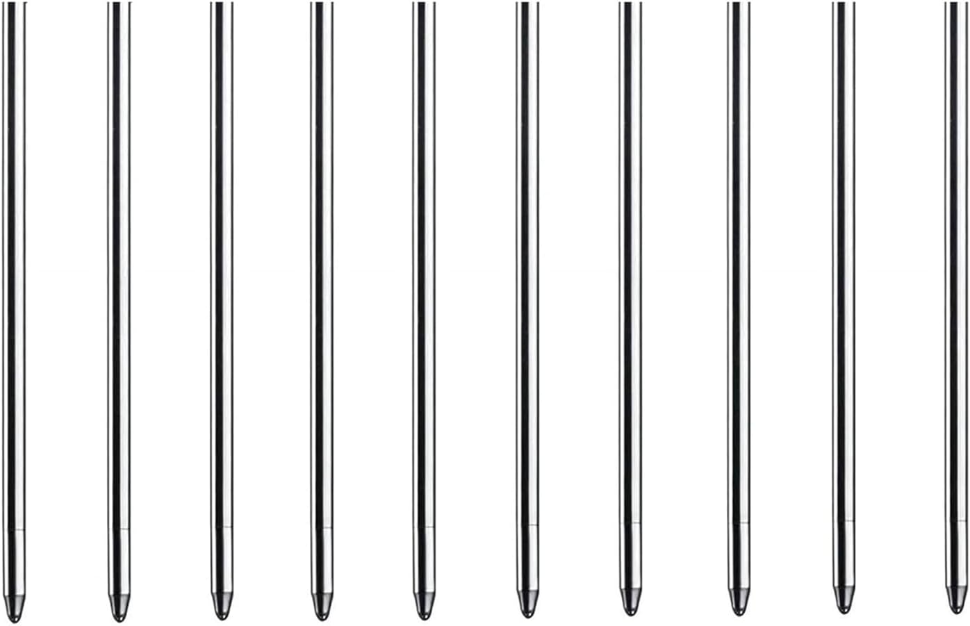 Ballpoint Pen Refills, Replaceable Metal Ballpoint, Red Ink, Medium Point Refills for School and Office Supplies (10 Pcs)