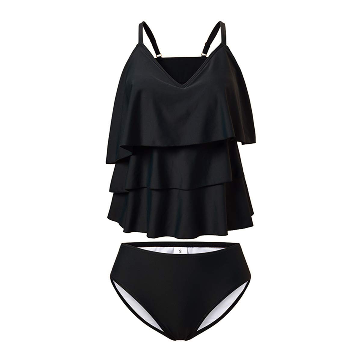 Harryel Women Tankinis Sexy Bikini Set Shirred High Waist Swimming Bottom Bathing Suit Swimwear