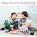 LALAFANFAN Duck Plush Toy, Kawaii Duck Plush with 4 Accessories, Cute White Duck Stuffed Animals with Glasses & Outfits, 3-12 Year Old Girl Birthday Gift Ideas
