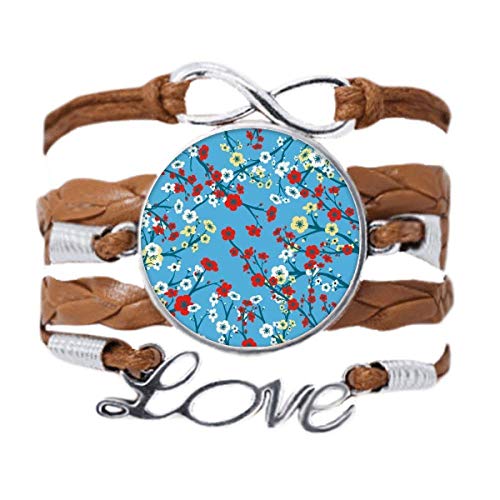 Bracelet direction sakura Japon en cuir noir un cadeau symbolique plein d'amour