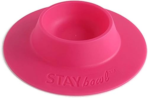 Cuenco ergonómico para mascotas a prueba de puntas para conejillo de indias y otras mascotas pequeñas, 14 taza tamaño pequeño, fucsia (rosa)