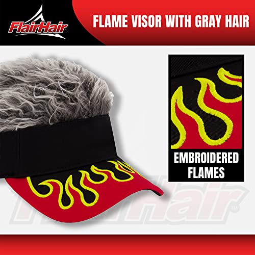 Visera para adultos unisex con cabello falso ajustable miniatura 4