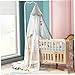 Cunlvyyds Crib Canopy Hanging Fine Mesh Dome-Shape Net with Door Flaps Floor-Hugging Border 236x87 in Breathable Tent for Infant