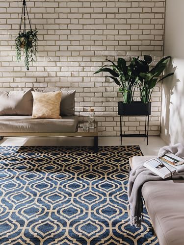 benuta In- & Outdoor-Teppich Artis Blau 120x180 cm | Moderner Teppich für...