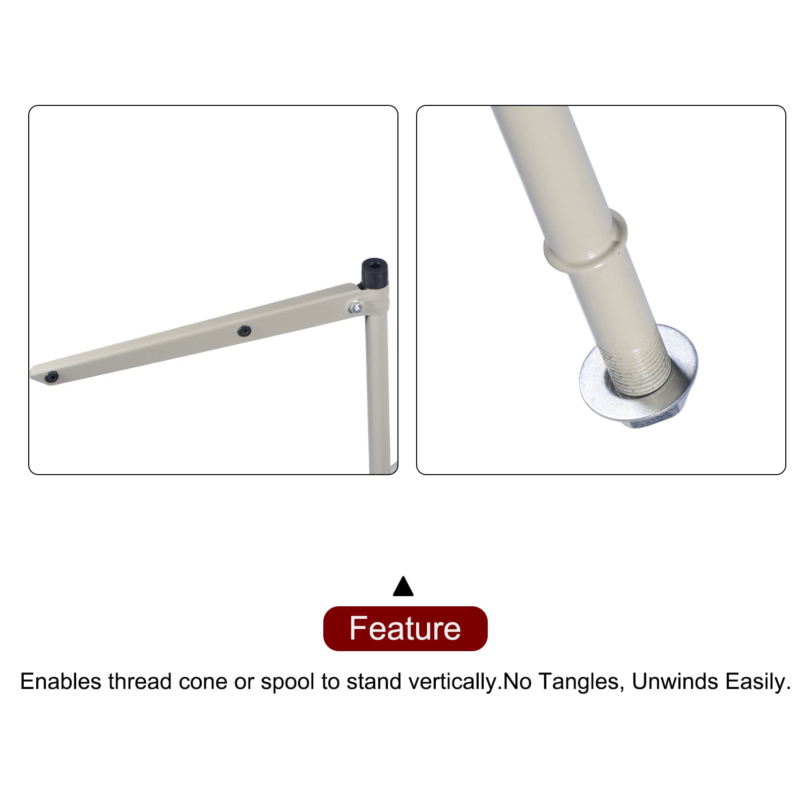 Sourcing Map Double Cône Bobine Support Universel Fer 2 Fil