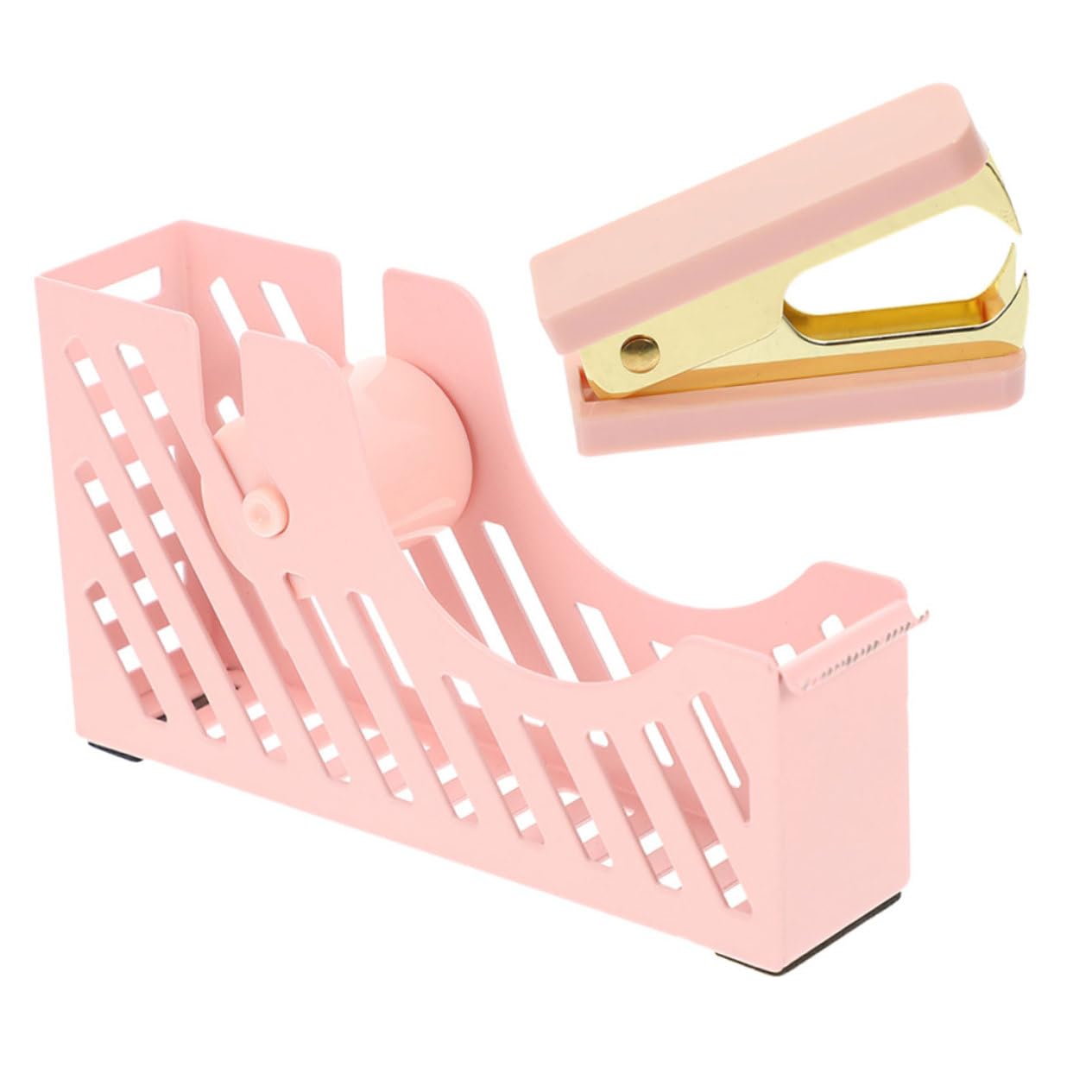 5 Set Dispenser per Nastro e Pinzatrice Scrivania Kit Completo con Rimuovi Punti Metallici per Ufficio e Casa Facile Usare e Trasportare