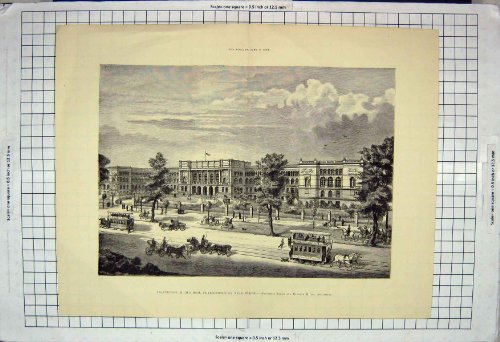 Old-print École D'enseignement Technique Charlottenburg Berlin de l'Architecture 1883 Old-print École D'enseignement Technique Charlottenburg Berlin de l'Architecture 1883