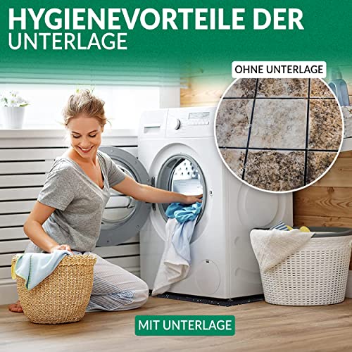 Image of PIKKI Washing Machine Mat, Anti-Vibration Mat, Vibration Damper, Non-Slip Mat, Rubber Mat Can Be Used in Many Areas (60 cm x 60 cm x 0.6 cm)