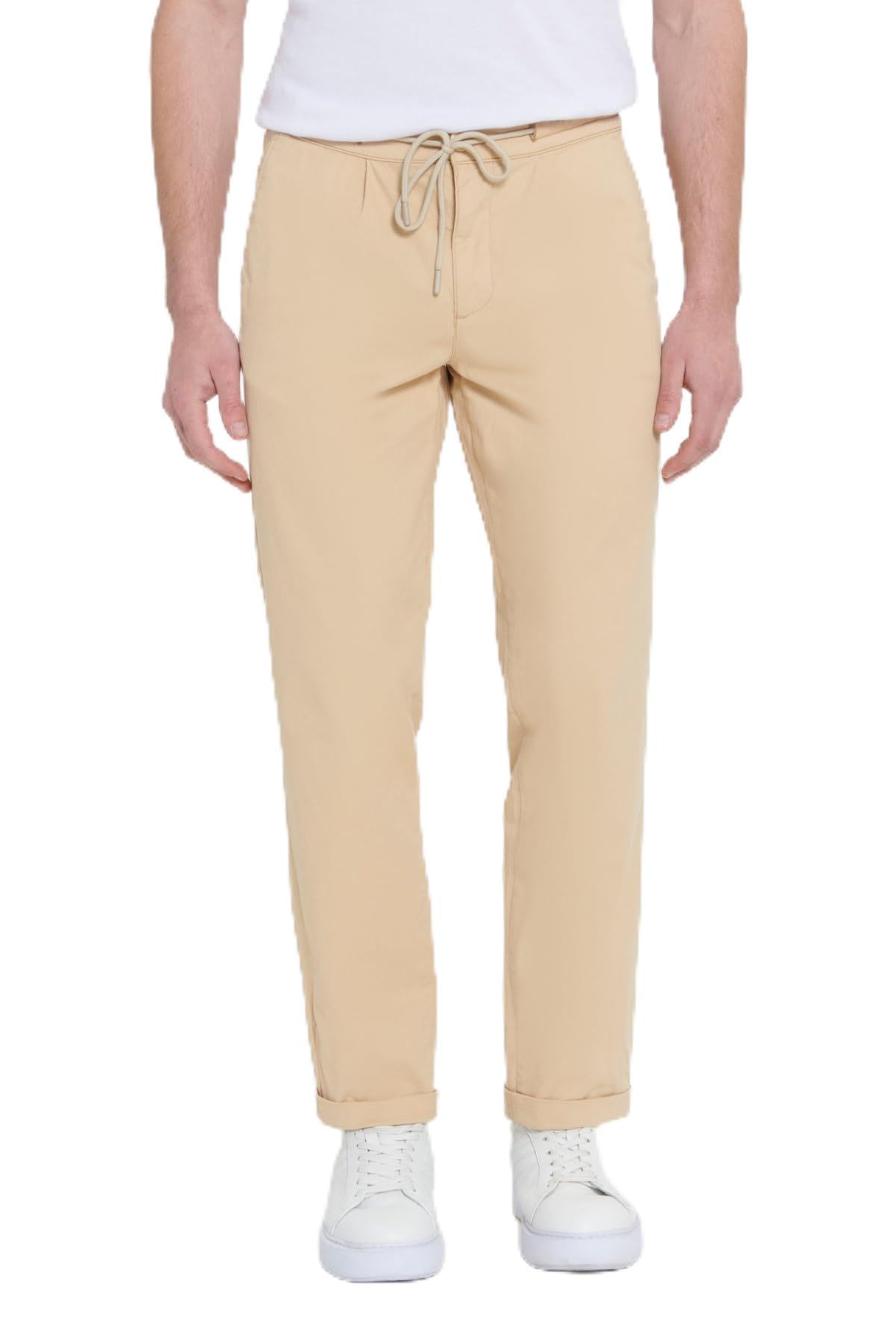 AC&Co/Altınyıldız Classics Erkek Bej Comfort Fit Rahat Kesim Yan Cepli Pantolon, Bej
