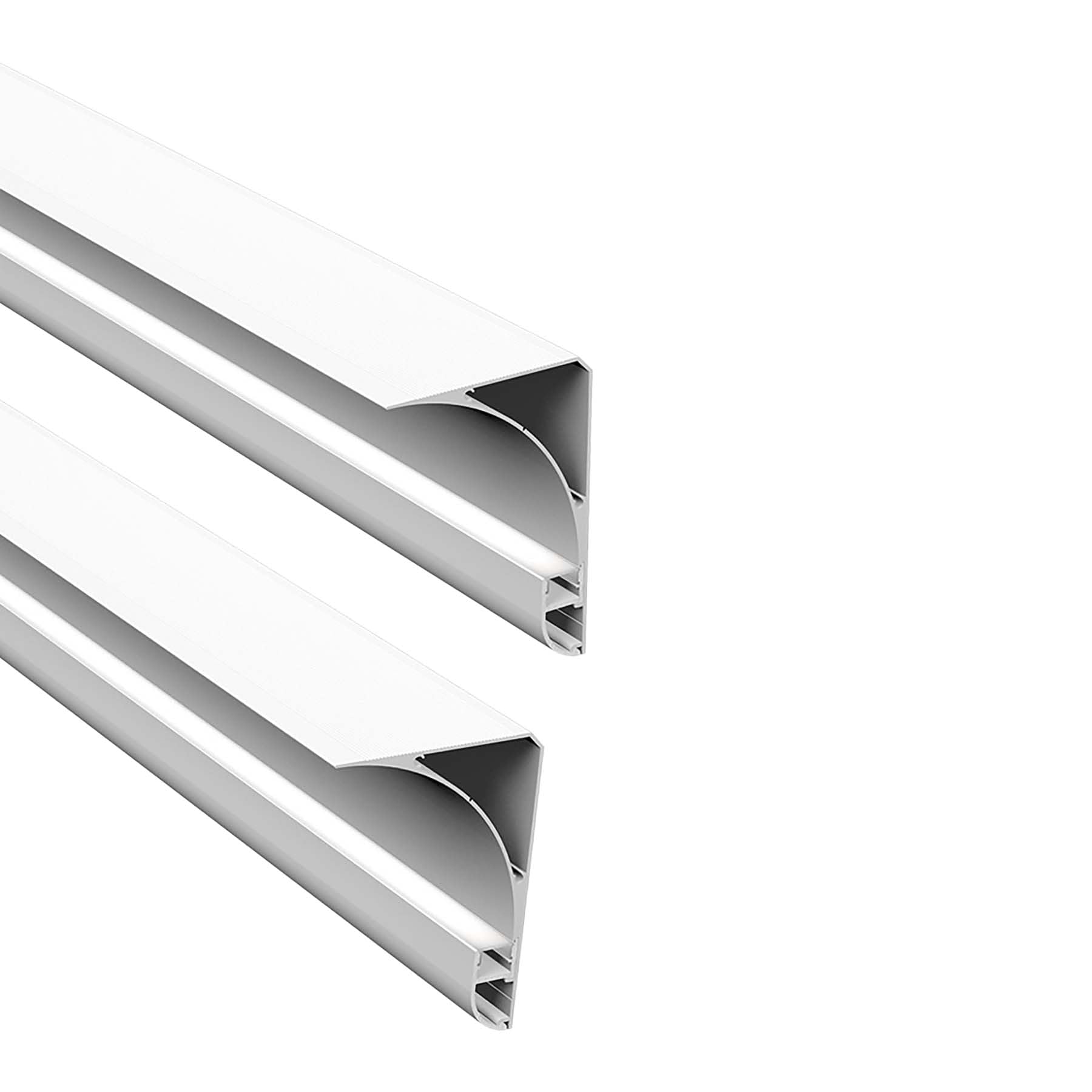 G.W.S® Coving & Skirting LED Profile, 2-Pack Aluminium Channel for LED Strip Light, 1 Metre 60mmx80mm (294-C6080) — image 1