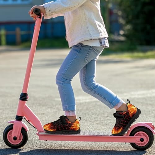 Cool Flame Shoes for Kids Boys Single Buckle Girls Athletic Sneaker Running Tennis Sneakers for Outdoor Activities4