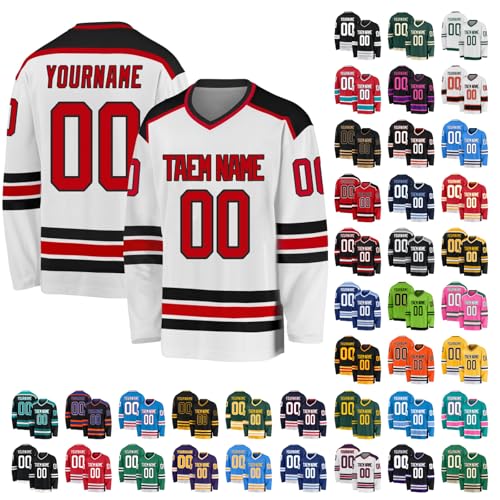Maillot de Hockey Personnalisé Concevez Votre Shirt de Hockey Personnalisé avec Votre...