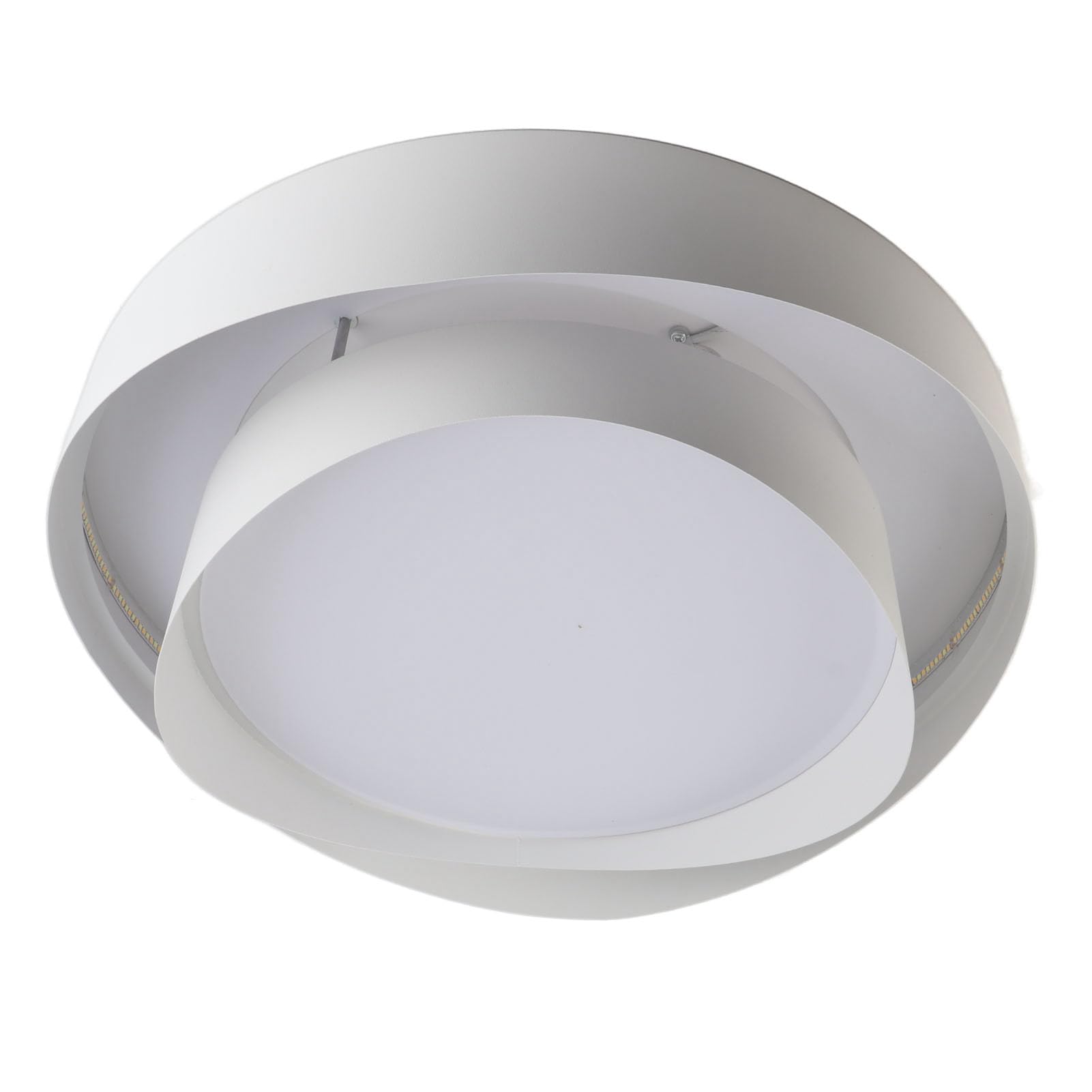 Yctze Nowoczesne ściemniaczowe LED Sufit Lightrut 3 Kolorowa Temperatura 3000K -6500K do Sypialni, Kuchni, Salonu - Elegancki Biały Design