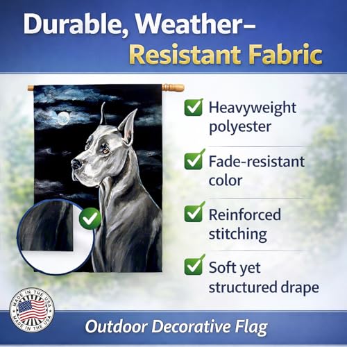Great Dane moonlight flag grand drapeau de maison multicolore - 6