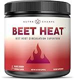 Beet Root Powder Circulation Superfood - Endurance, Energy & Recovery - Nitric Oxide Booster Supplement with Beetroot Juice, Super Reds & Grape Seed Extract - Natural Cherry Flavor, No Sugar