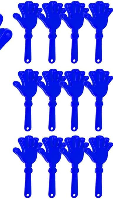 8 Pcs Hand Clappers Cheer Noise Makers Finger Noise Makers for Basketball Football Game Party Favor (Light Blue)