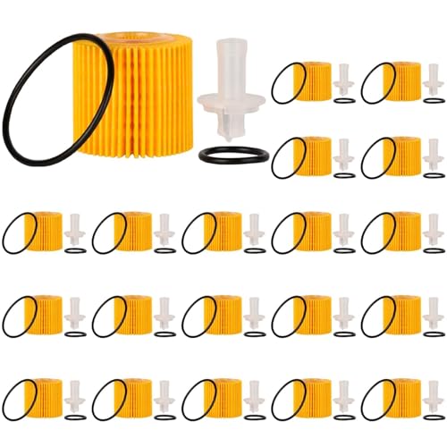 20 PCS 04152-YZZA6 Engine Oil Filter Compatible with Lexus and Toyota Prius V Prius Plug In Prius Matrix Corolla C-HR Scion iM xD CT200h Replaces 04152-37010 0415237010(Set of 20)