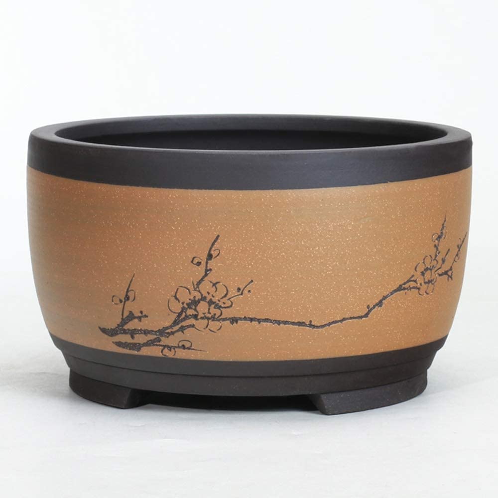 Lar Ceic doniczka na kwiaty, 17 x 10 cm, idealna do bonsai i dekoracji domu, bęben -SD, wentylowana doniczka do majsterkowania, idealna dla mamy i małych roślin