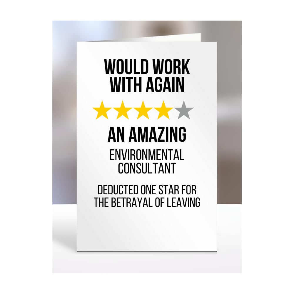 Would Work with Again, Funny Leaving Card for Environmental Consultant, Farewell, Great Gift for Colleagues, Boss, Manager, Goodbye, Christmas, Joke, Silly, Gag, A5-223a_280 — image 1