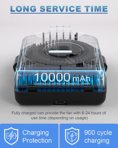 Portable-Fan-10000mAh-Rechargeable-Mini-Waist-Fan-With-Max-24H-Working-Time-3-Speeds-5100RPM-Strong-Airflow-Wearable-Personal-Clip-Fan-Belt-Fan-for-Outdoor-Jobsite-Farms-Traveling-Fishing