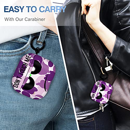 Image of for Airpods 3 Case 2021, Don't Touch Me for Airpods Cover with Keychain Soft Cute Shockproof Cover for Women Men Compatible with for Airpods 3 Charging Case,Purple