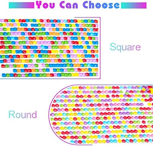 Carsilers Diamond Painting Diamonds Replacement Round/Square Diamonds For Missing Drills Of Diamond Cross Stitch Diy Crafts,Square,3000pcs