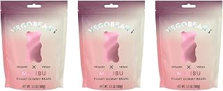 Candy People VegoBears Malibu Foamy Organic Gummy Bears, Non-GMO Cherry & Raspberry Gummies 3.5 Ounce (3 Pack)