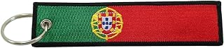 Portugal Flag Key Chain, 100% Embroidered