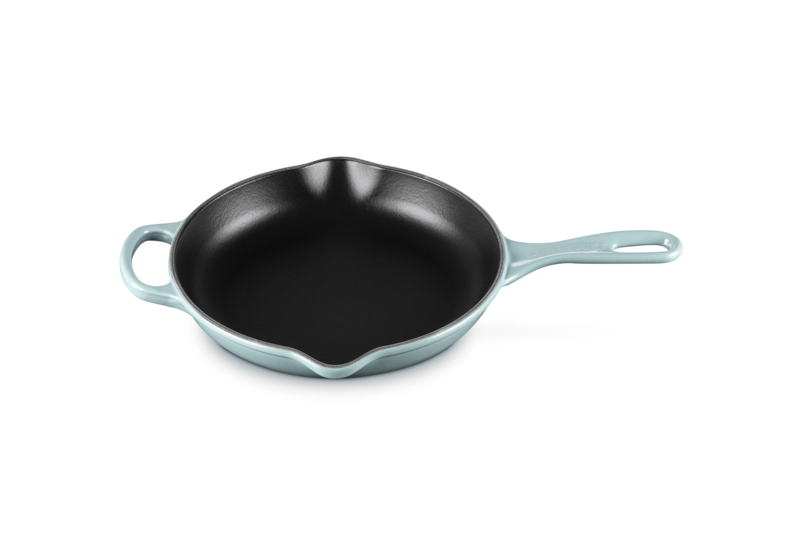 Le Creuset Enameled Cast Iron Signature Iron Handle Skillet, 9" (1-3/8 qt.), Sea Salt
