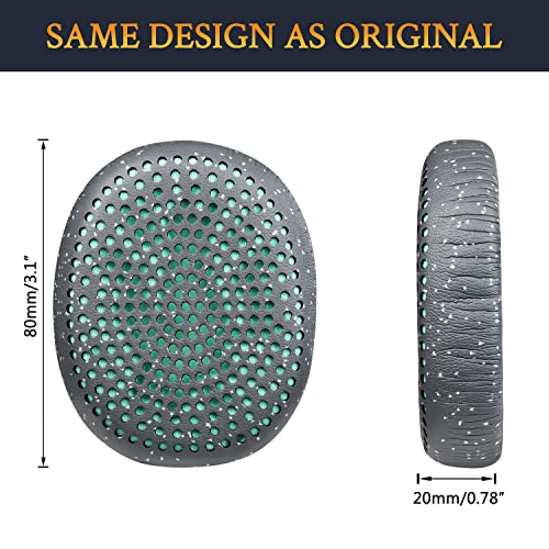 Image of SOULWIT Earpads Replacement for Skullcandy Riff, Riff2 Wired /Wireless On-Ear Headphones, Ear Pads Cushions with Softer Leather, Noise Isolation Foam (Grey)