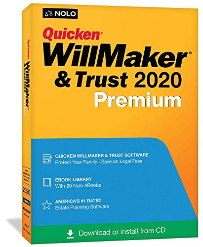 Quicken WillMaker & Trust 2020 Premium | Living Trust | Disc & Download