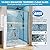 Glass Shower Doors, 44-48 in W x 72 in H Glass Shower Door, 1/4 in(6mm) Tempered Glass, Chrome Aluminum Framed Shower Door for Walk-in Showers, Stainless Steel Handrail
